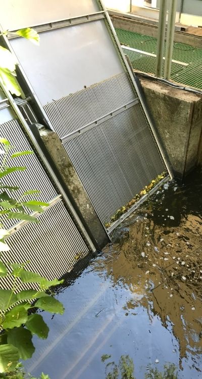 installation of mechanical bar screen for fish farming