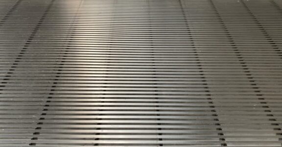 zoom on a mechanical static bar screen by french manufacturer in wastewater screening equipment JC France Industrie